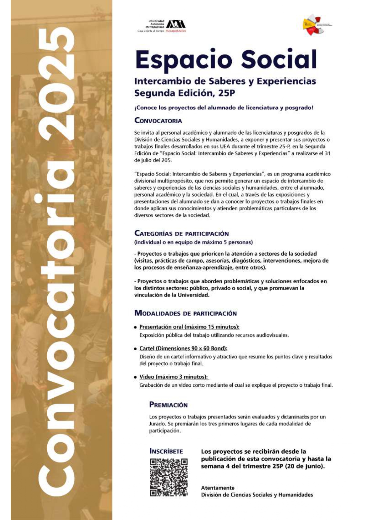 Espacio Social Intercambio de Saberes y Experiencias Segunda Edición, 25P